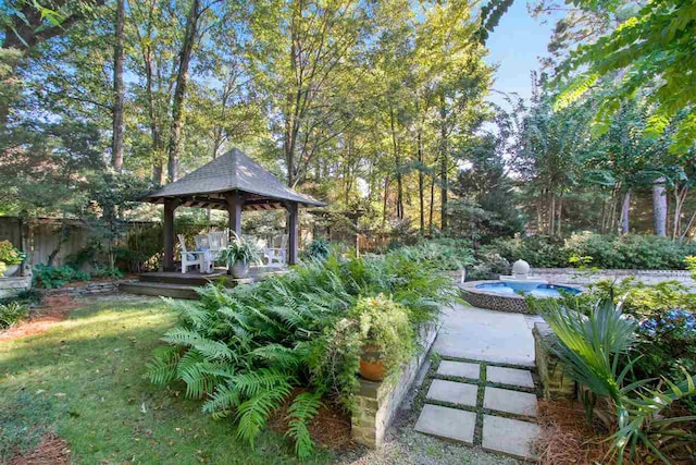 view of yard featuring a gazebo