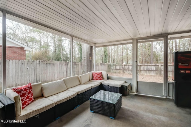 view of sunroom