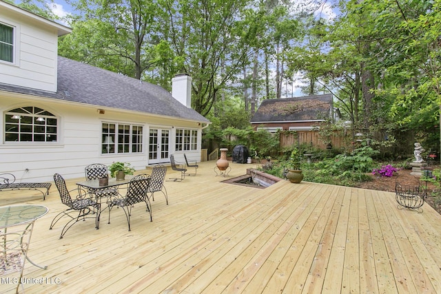 view of wooden deck