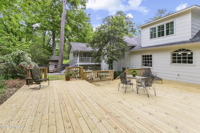 view of wooden deck