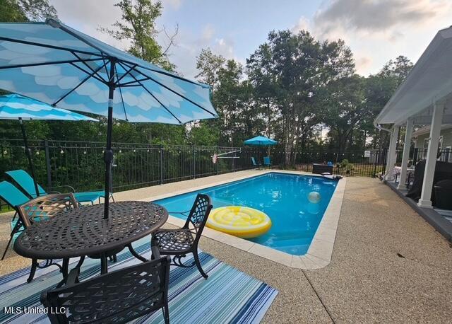 view of pool featuring a patio area