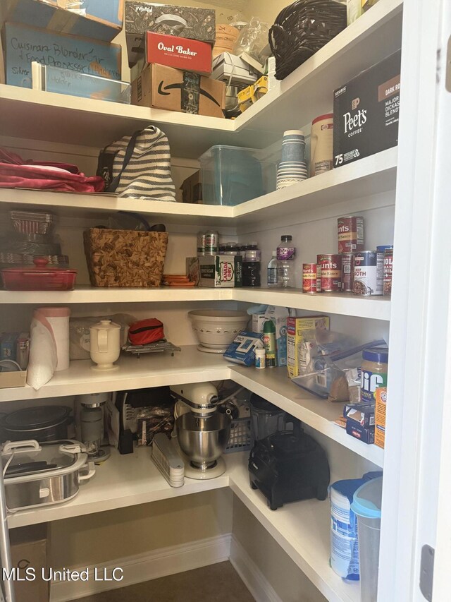 view of pantry