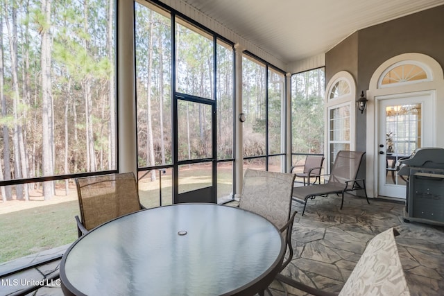 view of sunroom / solarium