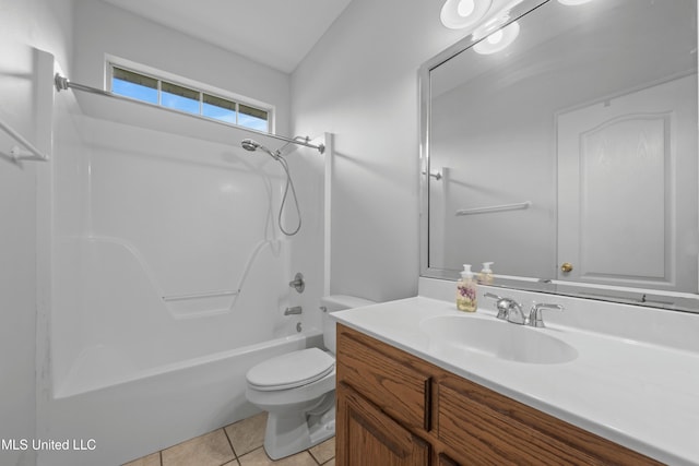 725 Old Savannah Dr, Long Beach, MS 39560 - full bath featuring toilet, vanity, tub / shower combination, and tile patterned flooring