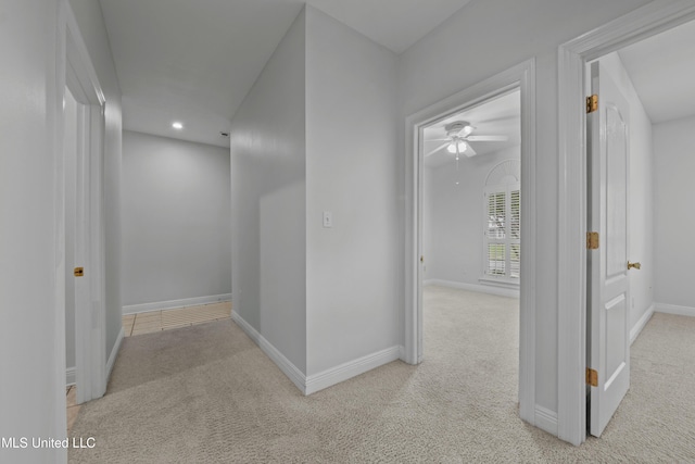 725 Old Savannah Dr, Long Beach, MS 39560 - corridor featuring carpet floors, baseboards, and recessed lighting