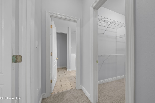 725 Old Savannah Dr, Long Beach, MS 39560 - hallway featuring light carpet and baseboards