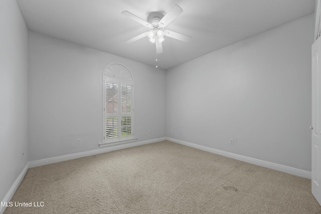 725 Old Savannah Dr, Long Beach, MS 39560 - unfurnished room with carpet, a ceiling fan, and baseboards