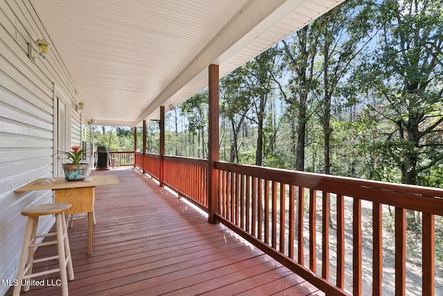 view of wooden terrace