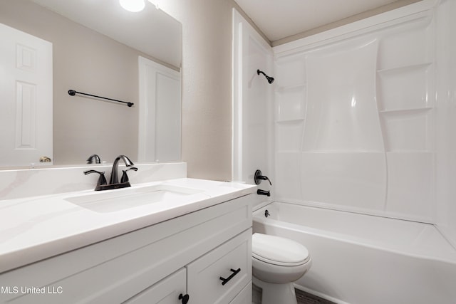 5415 Sollie Cv, Horn Lake, MS 38637 - bathroom with bathtub / shower combination, vanity, and toilet