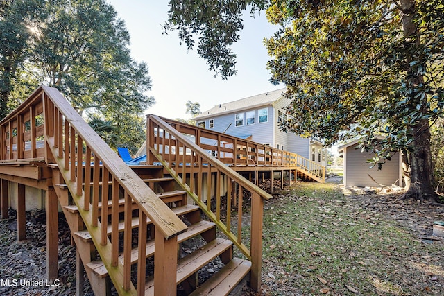 view of wooden deck