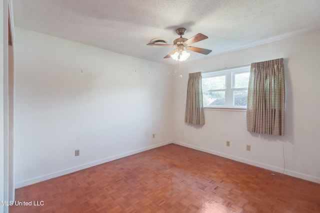 820 Lackland Dr, Biloxi, MS 39532 - empty room featuring baseboards, a ceiling fan, and a textured ceiling