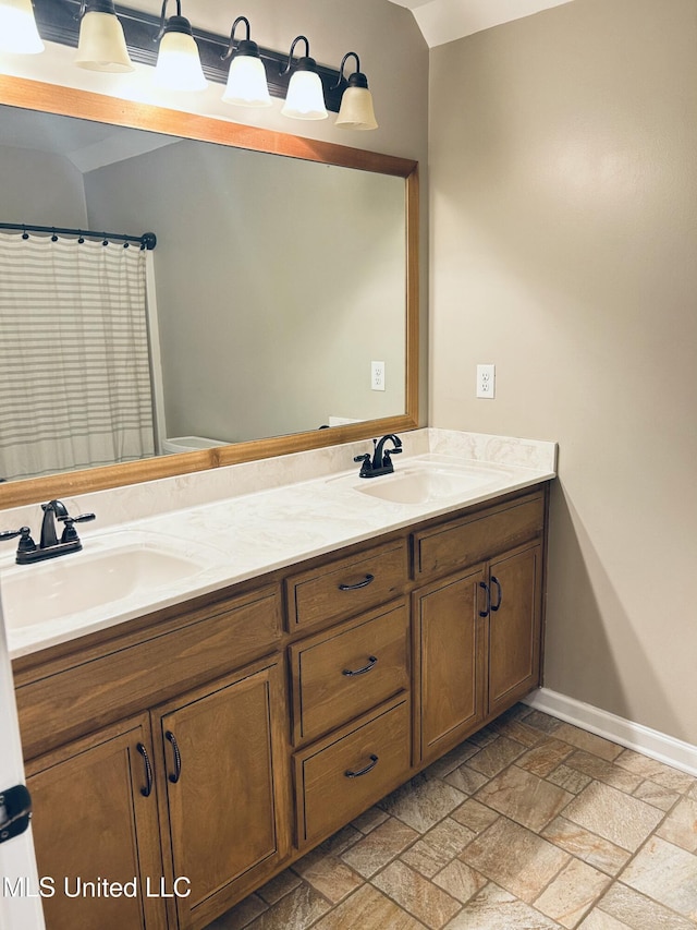 bathroom featuring vanity