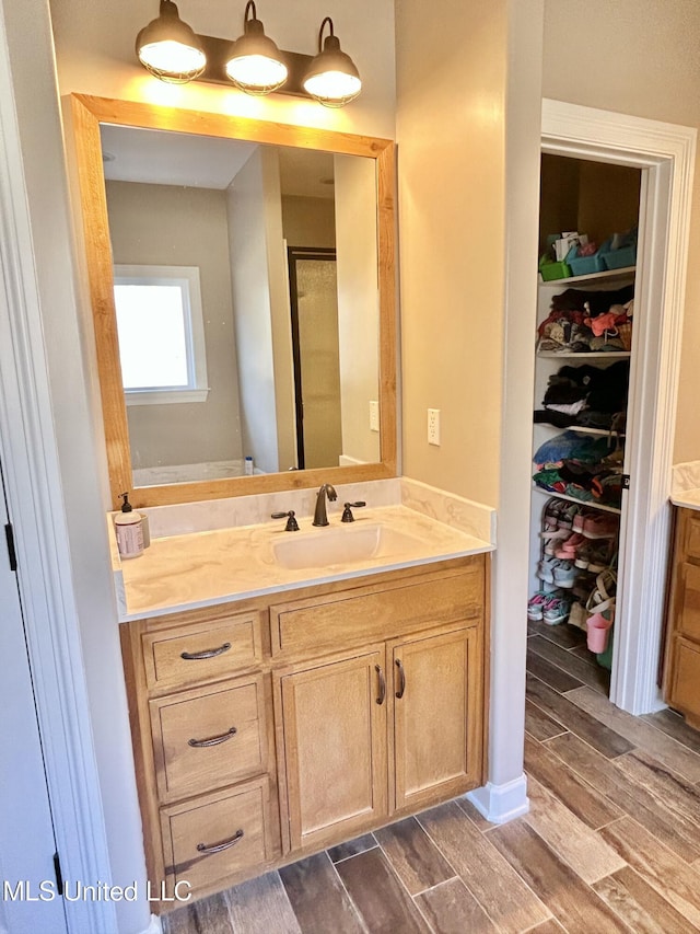 bathroom featuring vanity