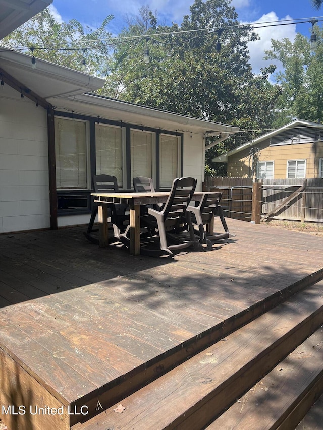 view of wooden deck