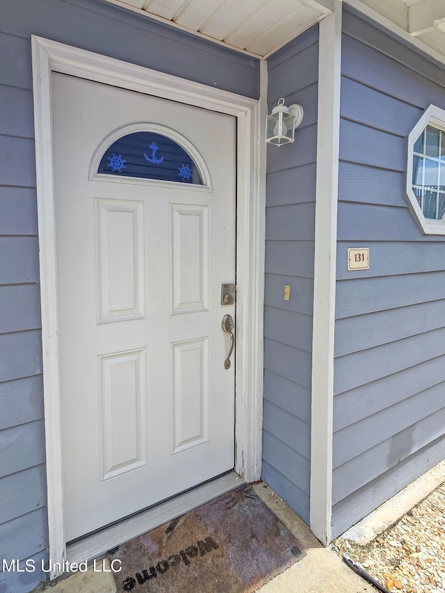 view of doorway to property