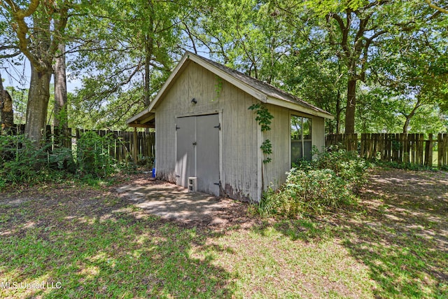 524 Champlin St, Gulfport, MS 39507 - view of shed with a fenced backyard