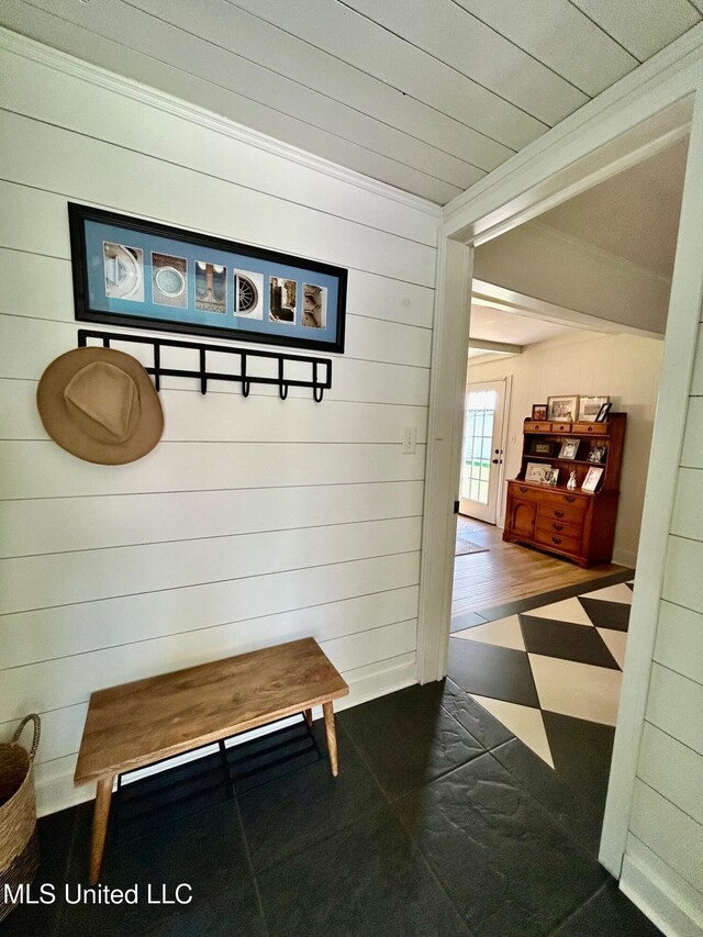 308 College St, Carthage, MS 39051 - mudroom with wooden walls