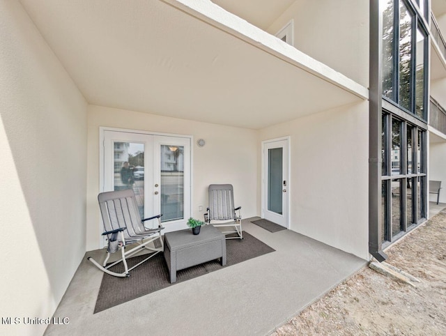 view of patio with french doors