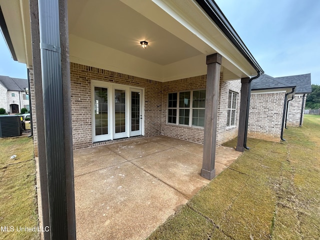 view of patio with central AC unit