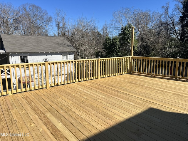 view of wooden deck