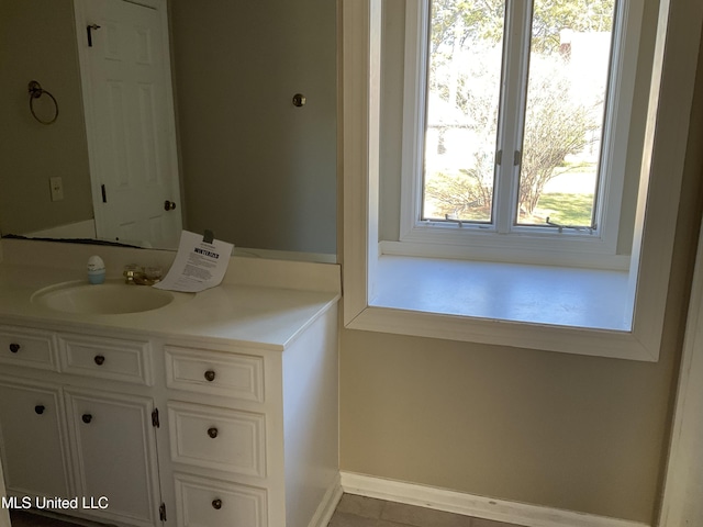 bathroom featuring vanity