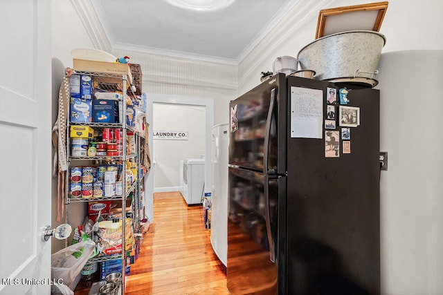 interior space with washer and dryer