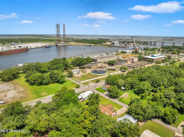 310 John Ave, Pascagoula, MS 39567 - drone / aerial view of a notable bridge and a large body of water