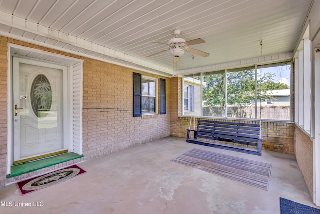 310 John Ave, Pascagoula, MS 39567 - unfurnished sunroom with ceiling fan