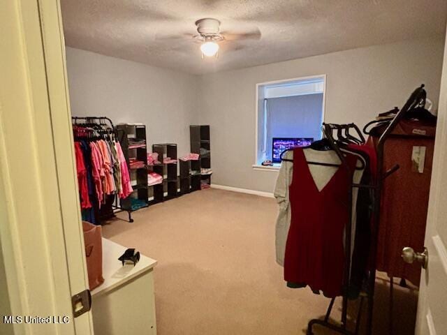 149 Martin Cir, Mendenhall, MS 39114 - walk in closet with carpet floors and ceiling fan