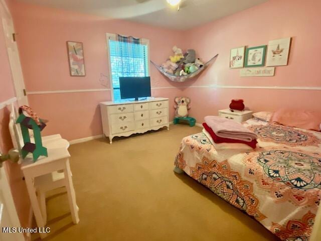 149 Martin Cir, Mendenhall, MS 39114 - bedroom featuring carpet, a ceiling fan, and baseboards