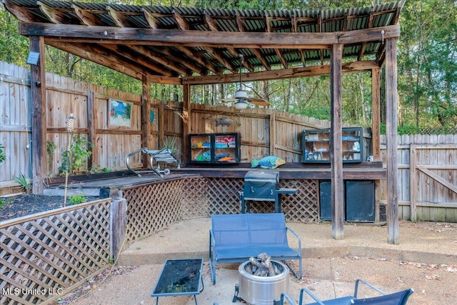 view of patio / terrace featuring area for grilling