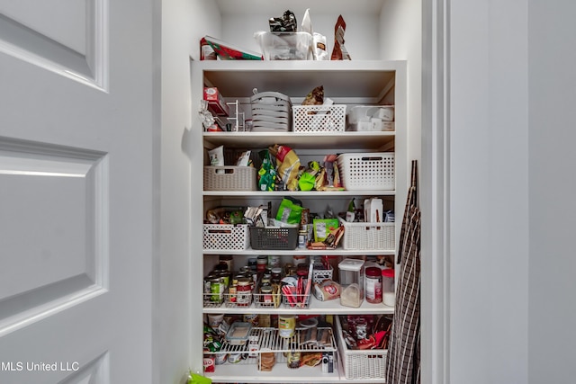 view of pantry