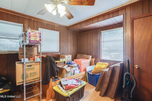 7041 Bosarge Rd, Long Beach, MS 39560 - storage room with a ceiling fan