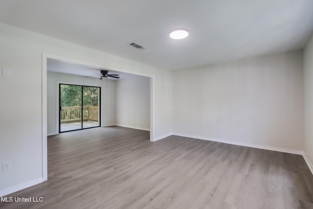 2550 Davidson Rd, Ocean Springs, MS 39564 - empty room featuring wood finished floors, ceiling fan, and baseboards