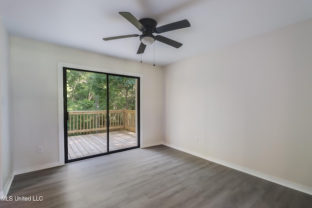 2550 Davidson Rd, Ocean Springs, MS 39564 - unfurnished room with wood finished floors, a ceiling fan, and baseboards