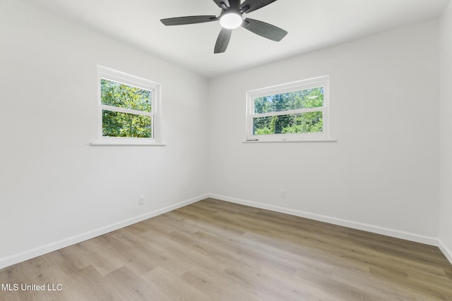 3917 Wildwood Rd, Moss Point, MS 39562 - spare room with light wood-style flooring and a ceiling fan