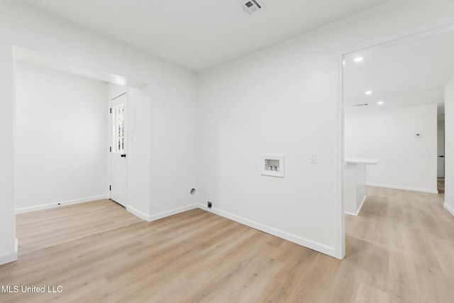 3917 Wildwood Rd, Moss Point, MS 39562 - unfurnished room with light wood finished floors and recessed lighting