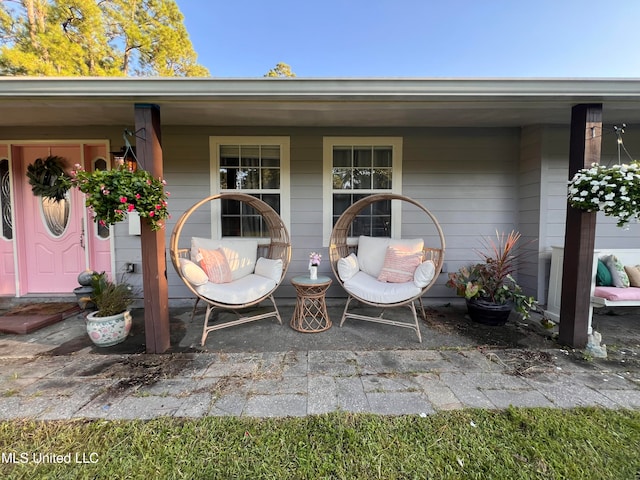 view of patio / terrace with a porch