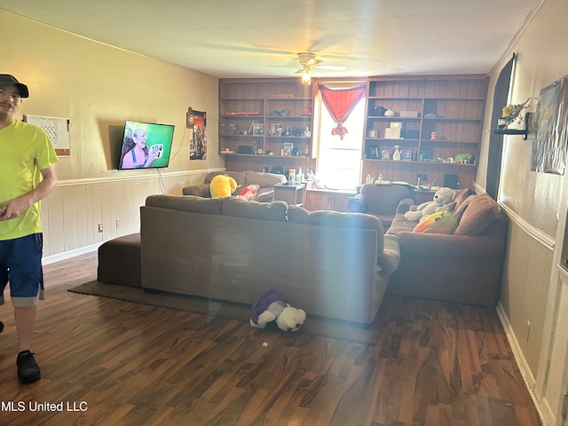 202 Dewey St, Itta Bena, MS 38941 - living room with hardwood / wood-style floors and ceiling fan