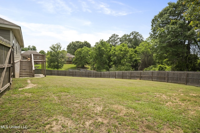 12 Mercer Dr, Petal, MS 39465 - view of yard with stairway and a deck