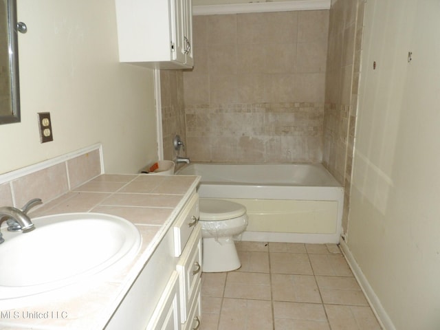 157 Tubman Cir, Natchez, MS 39120 - full bath with tile patterned floors, vanity, and shower / washtub combination