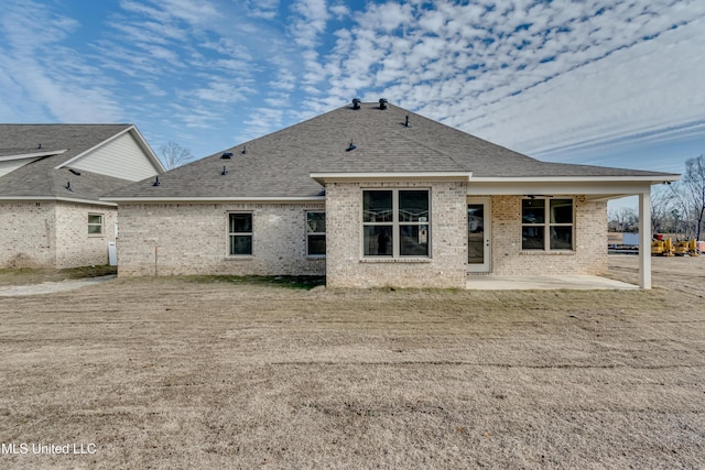 rear view of house featuring a patio area