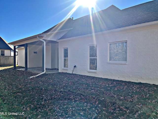 view of rear view of property