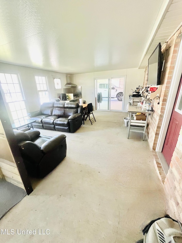 view of living area