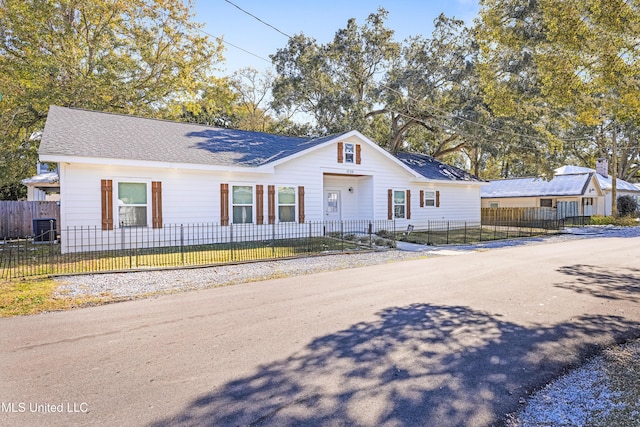 view of single story home