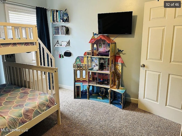 view of carpeted bedroom