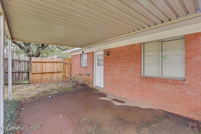 view of patio with fence