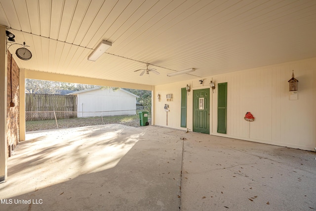 view of patio / terrace with ceiling fan