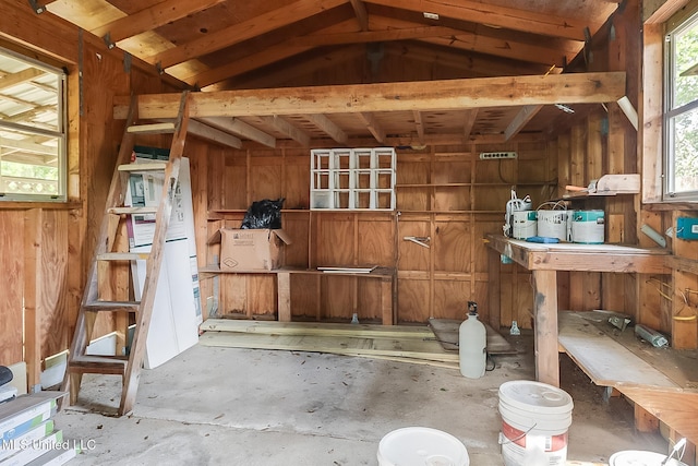view of storage area