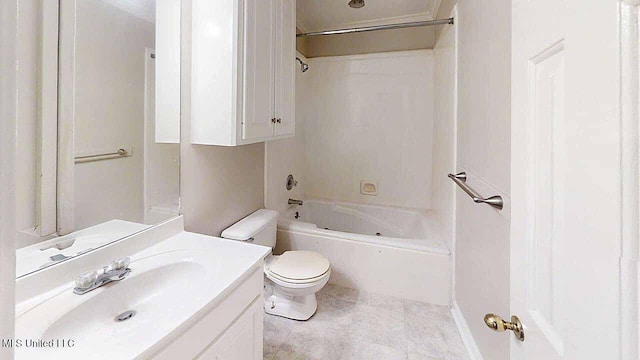 594 Acorn Ln, Brandon, MS 39047 - bathroom with vanity, bathing tub / shower combination, and tile patterned flooring